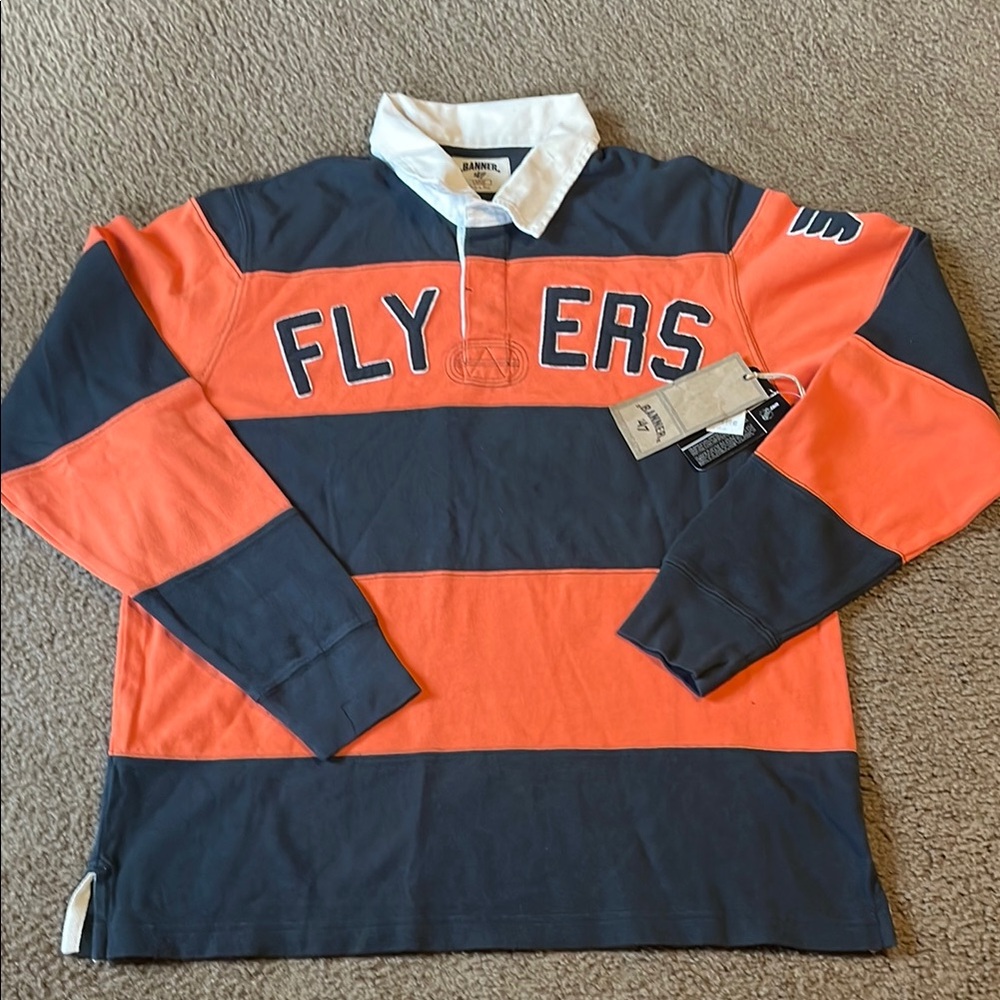 47 Orange and Black Casual Shirt